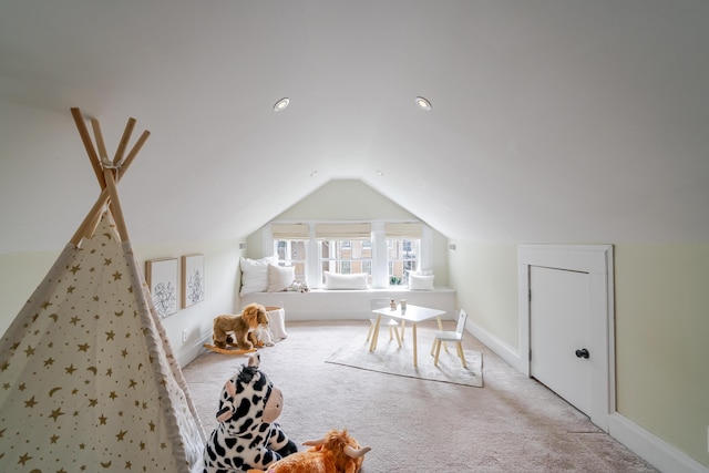 4503 Saint Elmo Ave, Chattanooga, TN 37409 - rec room featuring lofted ceiling and carpet
