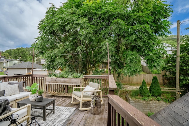 4503 Saint Elmo Ave, Chattanooga, TN 37409 - wooden terrace featuring an outdoor living space