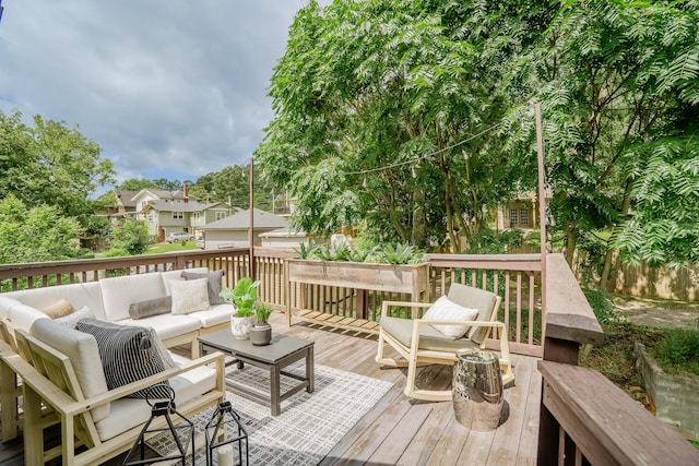 4503 Saint Elmo Ave, Chattanooga, TN 37409 - wooden deck with an outdoor hangout area
