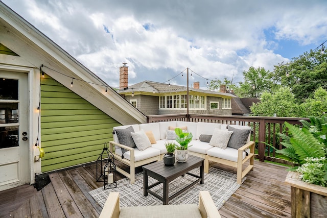 4503 Saint Elmo Ave, Chattanooga, TN 37409 - wooden terrace featuring an outdoor hangout area
