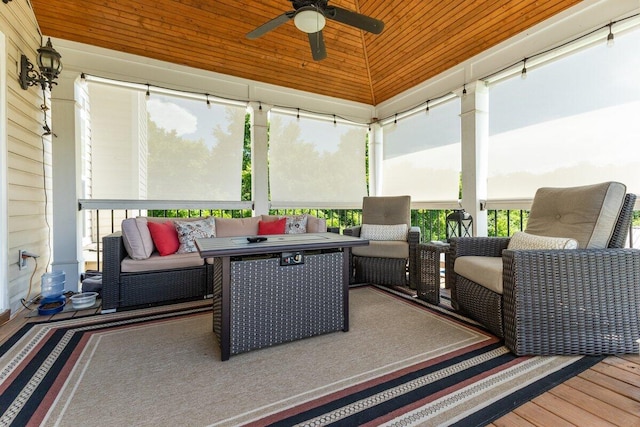 234 Holcomb Rd, Ringgold, GA 30736 - sunroom / solarium with a ceiling fan and outdoor lounge area