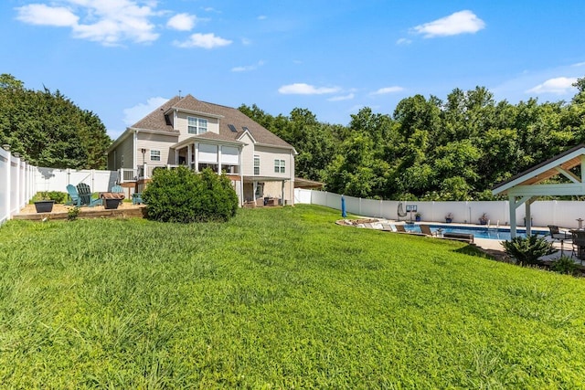 234 Holcomb Rd, Ringgold, GA 30736 - fenced backyard featuring a gazebo and a patio area