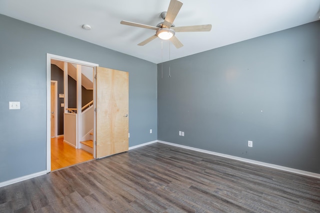 277 W 19th St, Chattanooga, TN 37408 - unfurnished bedroom with wood finished floors and ceiling fan