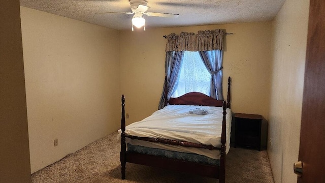 271 Anderson Rd, Palmer, TN 37365 - carpeted bedroom featuring a textured ceiling and ceiling fan