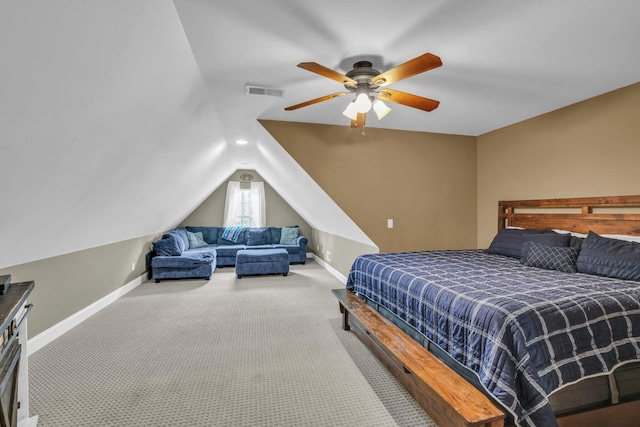 231 Turkey Run, Flintstone, GA 30725 - bedroom with carpet floors, lofted ceiling, and ceiling fan