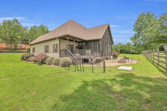 231 Turkey Run, Flintstone, GA 30725 - back of property with a patio and roof with shingles