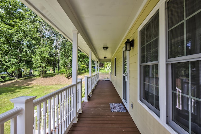 6632 Gamble Rd, Birchwood, TN 37308 - wooden porch featuring a lawn