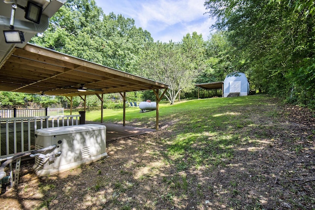 6632 Gamble Rd, Birchwood, TN 37308 - view of yard featuring a storage unit