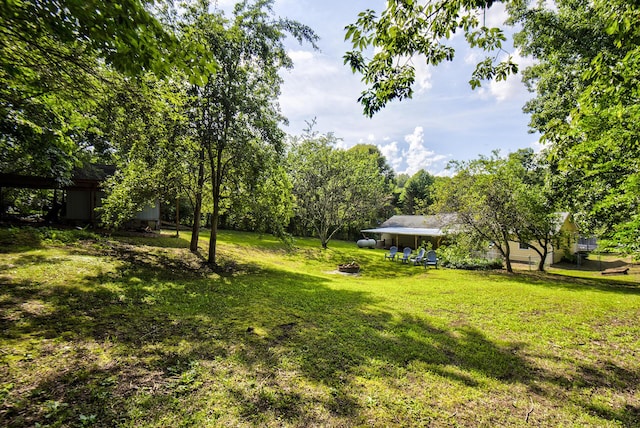 6632 Gamble Rd, Birchwood, TN 37308 - view of grassy yard with an outdoor fire pit