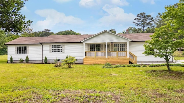 8208 Hixson Springs Rd, Signal Mountain, TN 37377 - back of house with a yard and crawl space