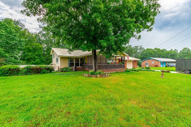 1027 Crestridge Dr, Rossville, GA 30741 - view of grassy yard with an attached garage