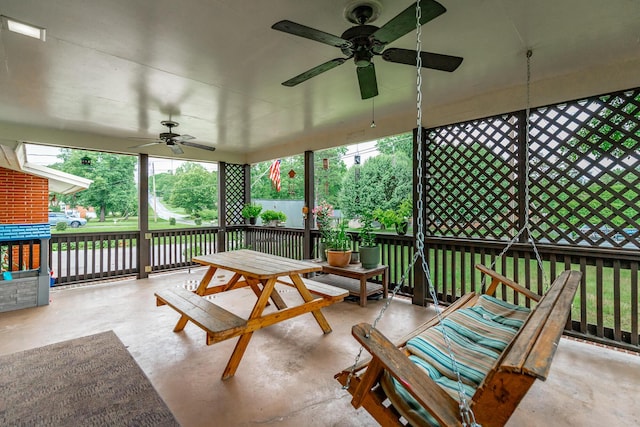 1027 Crestridge Dr, Rossville, GA 30741 - view of patio / terrace featuring ceiling fan