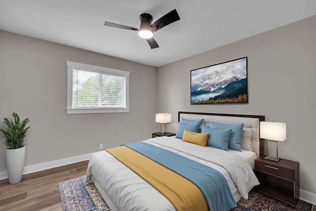 185 Block Rd, Rossville, GA 30741 - bedroom with wood finished floors and ceiling fan