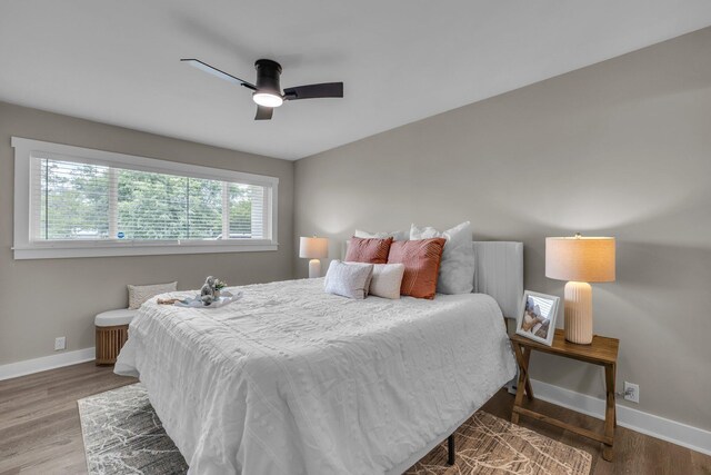 185 Block Rd, Rossville, GA 30741 - bedroom featuring wood finished floors and a ceiling fan