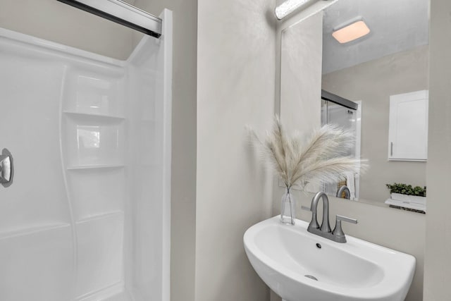 185 Block Rd, Rossville, GA 30741 - bathroom featuring a sink and a shower stall