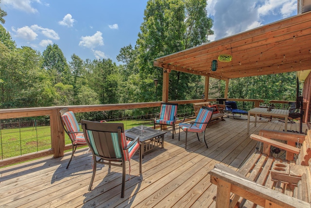 1103 Monroe Green Rd, Trion, GA 30753 - view of wooden terrace