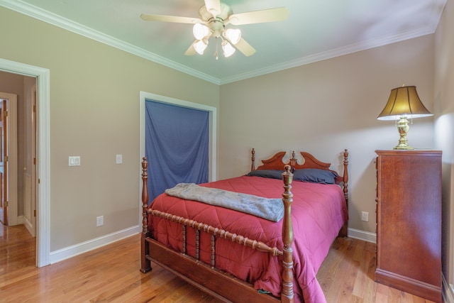 1103 Monroe Green Rd, Trion, GA 30753 - bedroom with wood finished floors, ornamental molding, and ceiling fan