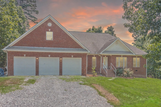 1103 Monroe Green Rd, Trion, GA 30753 - view of front of property with a lawn, a porch, and brick siding