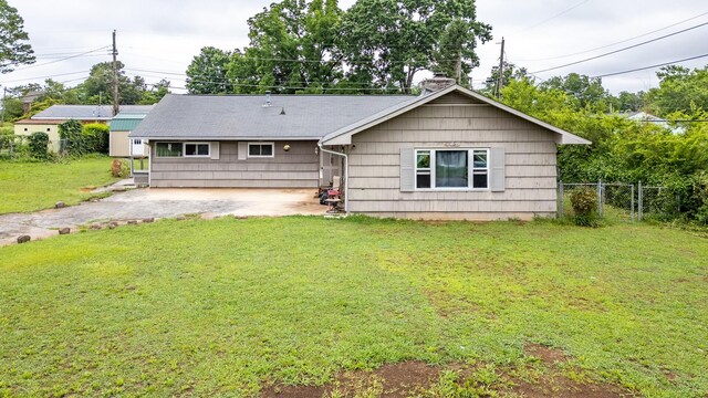 4433 Live Oak Ln, Chattanooga, TN 37411 - view of front of house with a chimney, a patio area, and driveway