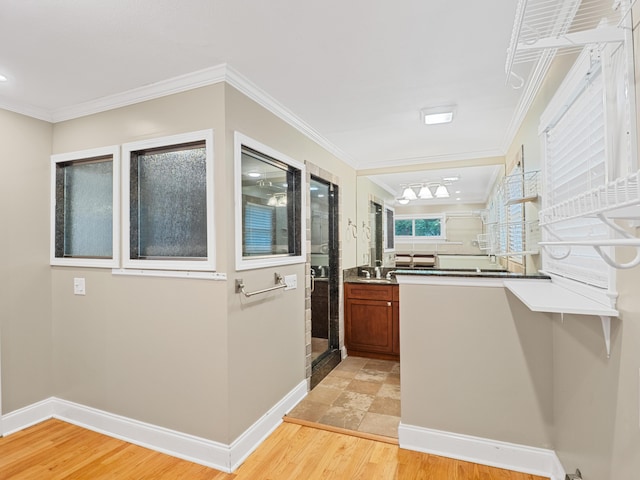 957 Elaine Trl, Chattanooga, TN 37421 - hall featuring ornamental molding and light wood-style floors