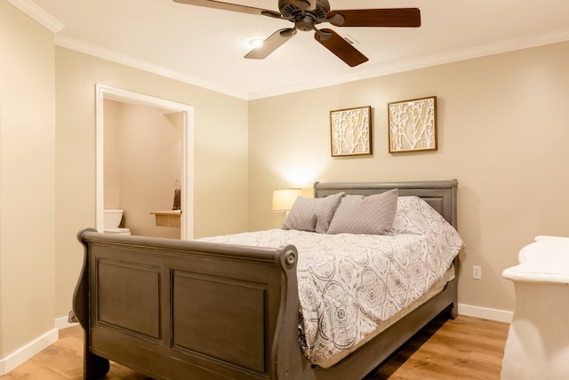 957 Elaine Trl, Chattanooga, TN 37421 - bedroom featuring light wood finished floors, ornamental molding, and ceiling fan