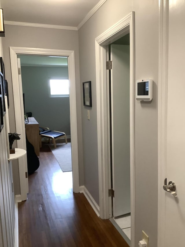 1322 Vance Rd, Chattanooga, TN 37421 - corridor featuring dark wood finished floors and ornamental molding