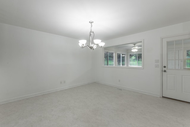 2046 N Concord Rd, Chattanooga, TN 37421 - empty room with a chandelier and light carpet