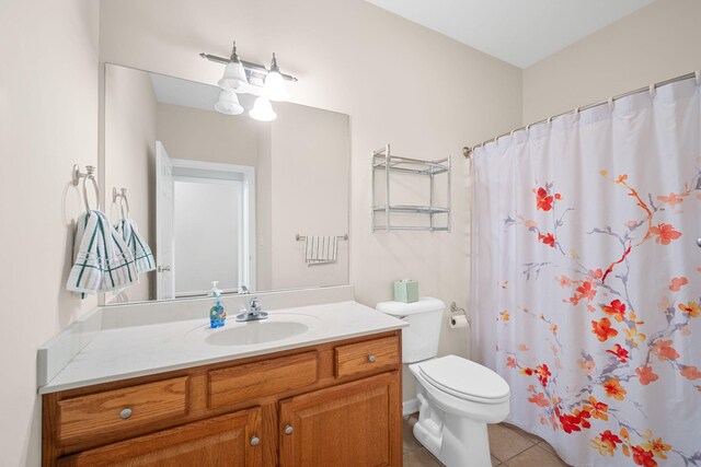 6239 Jacq Ct Unit 57, Hixson, TN 37343 - bathroom featuring vanity, tile patterned flooring, and a shower with curtain