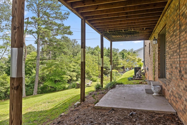 1008 Panorama Dr, Chattanooga, TN 37421 - view of green lawn featuring a patio area