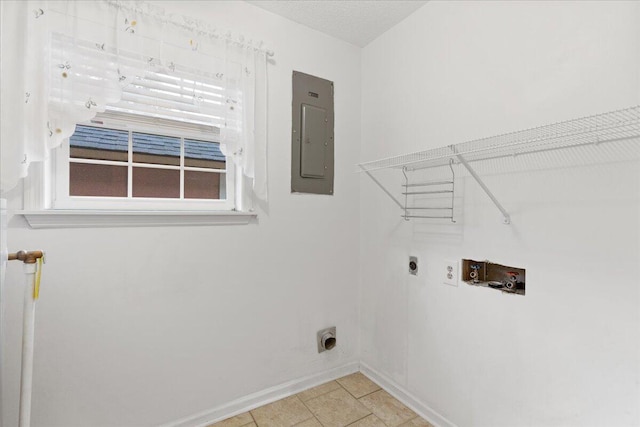 5146 Creek Bend Cir NW, Cleveland, TN 37312 - laundry area with electric dryer hookup, electric panel, and washer hookup