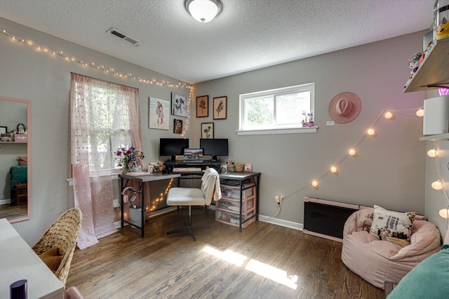 308 Pledger Pkwy, Lafayette, GA 30728 - home office featuring wood finished floors and a textured ceiling