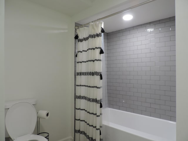 87 Lawrence Dr, Ringgold, GA 30736 - bathroom featuring toilet and shower / bath combo