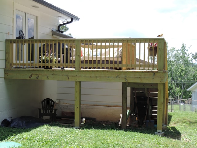 87 Lawrence Dr, Ringgold, GA 30736 - rear view of property featuring a wooden deck