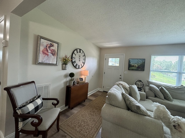 87 Lawrence Dr, Ringgold, GA 30736 - living room featuring wood finished floors and a textured ceiling