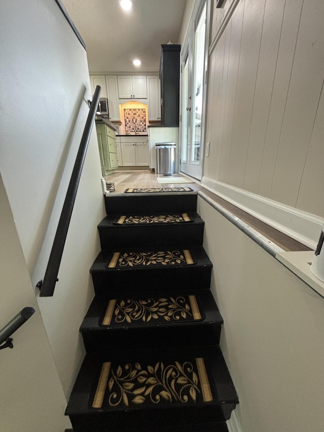 87 Lawrence Dr, Ringgold, GA 30736 - staircase featuring recessed lighting