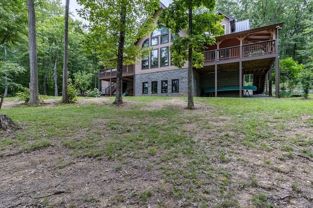 80 Tanya Ln, Dunlap, TN 37327 - back of house featuring a deck and stairs
