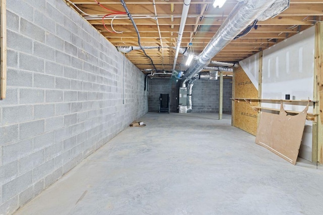 80 Tanya Ln, Dunlap, TN 37327 - unfinished below grade area with heating unit and concrete block wall