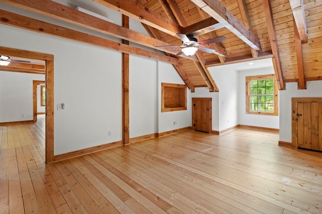 80 Tanya Ln, Dunlap, TN 37327 - unfurnished living room with ceiling fan, wood ceiling, and light wood-style flooring