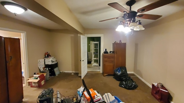 214 E Rhea Ave, Spring City, TN 37381 - bedroom featuring a ceiling fan and carpet floors