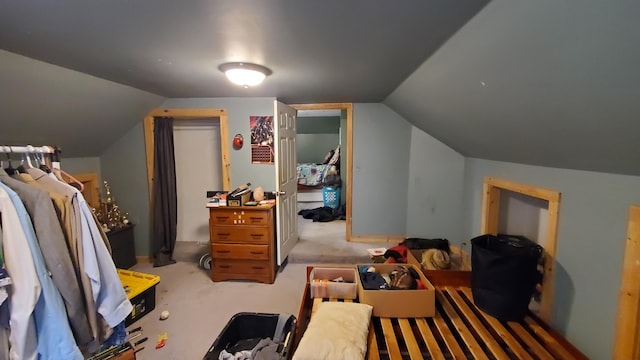 214 E Rhea Ave, Spring City, TN 37381 - bedroom featuring lofted ceiling and light carpet