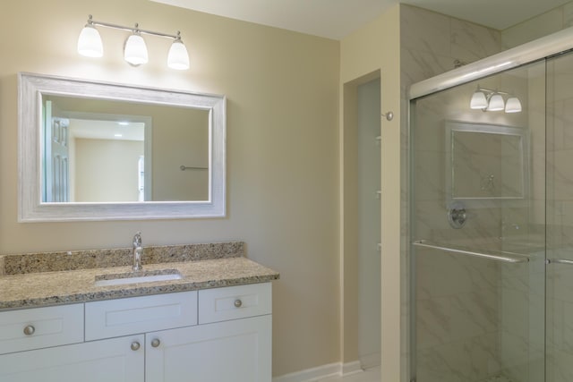 6102 Vance Rd, Chattanooga, TN 37421 - full bathroom with vanity and a marble finish shower