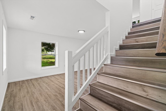 54 Austin Cir, Rossville, GA 30741 - stairway featuring wood finished floors and baseboards