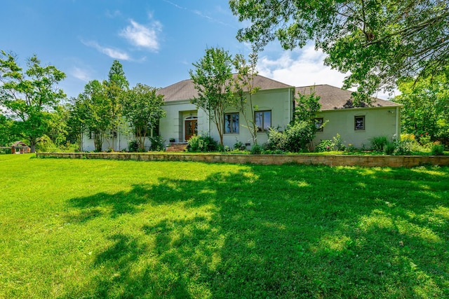 11216 Ooltewah Georgetown Rd, Georgetown, TN 37336 - view of front of property featuring a front lawn and stucco siding