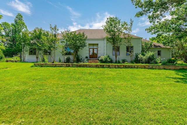 11216 Ooltewah Georgetown Rd, Georgetown, TN 37336 - view of front facade featuring french doors and a front yard