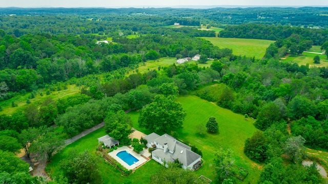 11216 Ooltewah Georgetown Rd, Georgetown, TN 37336 - bird's eye view of a pool and a heavily wooded area