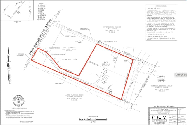 11216 Ooltewah Georgetown Rd, Georgetown, TN 37336 - survey map / technical document with property boundaries highlighted