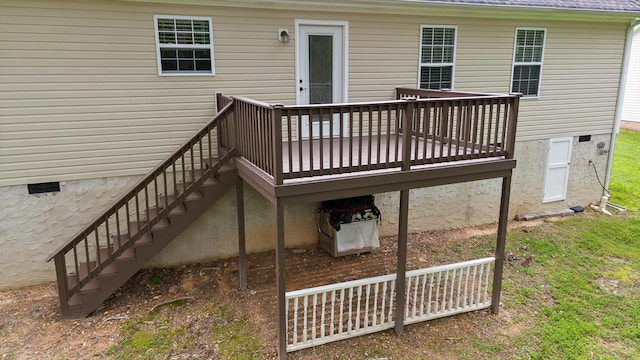 651 Howard Leonard Rd, Ringgold, GA 30736 - wooden deck with stairs