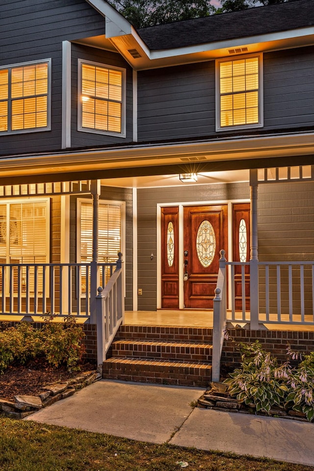 8512 Creek Stone Dr, Chattanooga, TN 37421 - view of exterior entry featuring covered porch