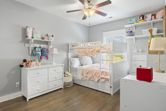 3528 Morning Dew Cv, Apison, TN 37302 - bedroom with dark wood finished floors and a ceiling fan