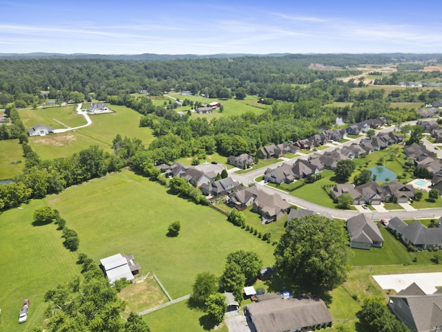 3528 Morning Dew Cv, Apison, TN 37302 - aerial overview of property's location with nearby suburban area and a heavily wooded area